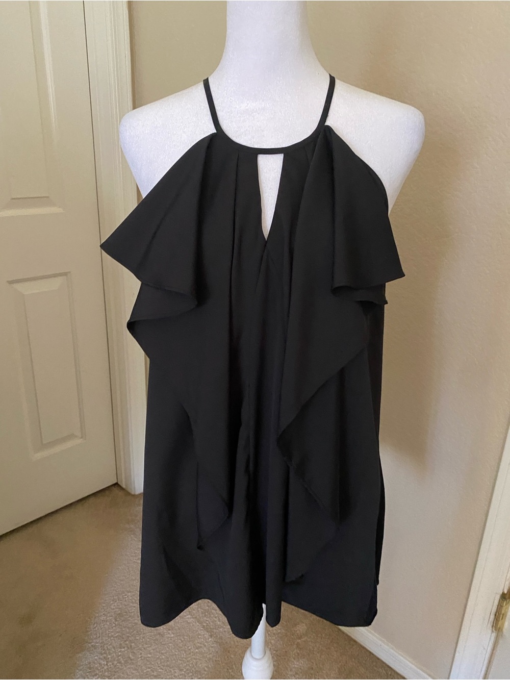Y2K Ruffle Halter Women’s Top flowy feminine layers WhimsyGoth witchy
